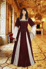 Ladies Medieval Renaissance Costume And Headdress Size 22 - 24 Image